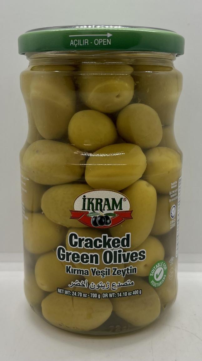 Ikram Cracked Green Olive 700g.