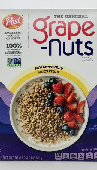 Post Grape nuts cereal 581g.