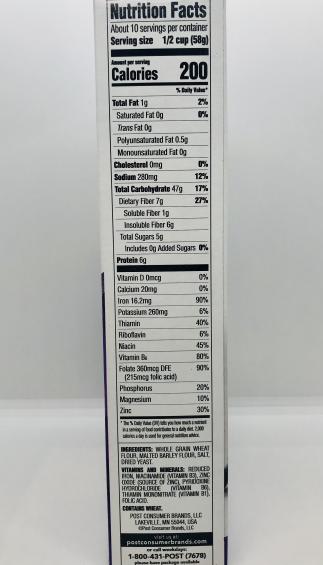 Post Grape nuts cereal 581g.