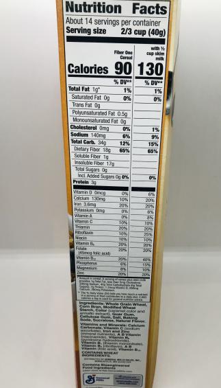 G & M Fiber one w. whole grain 555g.