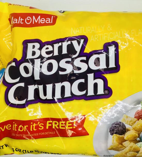 Malt O Meal berry colossal crunch 737g.