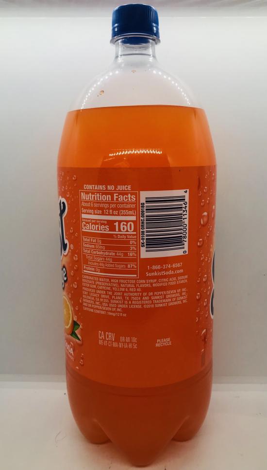 Sunkist Orange soda 2L.