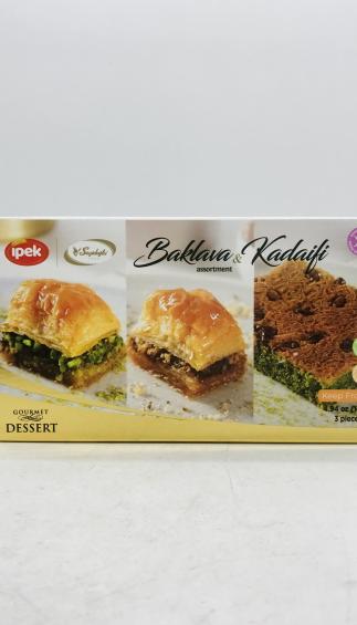 Ipek Baklava with Pistachios Walnuts and Kadaifi with Pistachios 140g