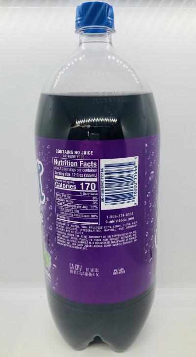 Sunkist Grape soda 2L.