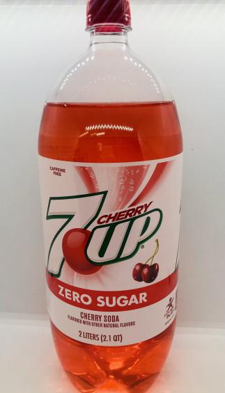 7UP Zero sugar Cherry soda 2L.