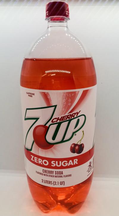 7UP Zero sugar Cherry soda 2L.