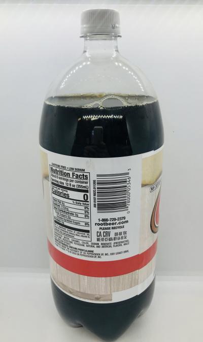 A & W Zero Sugar Root beer 2L.