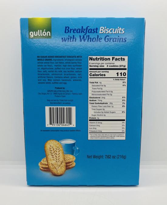 Gullon Breakfast Biscuits with whole Grains