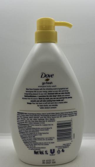 Dove Grapefruit & Lemongrass Scent Energize Body Wash 1L