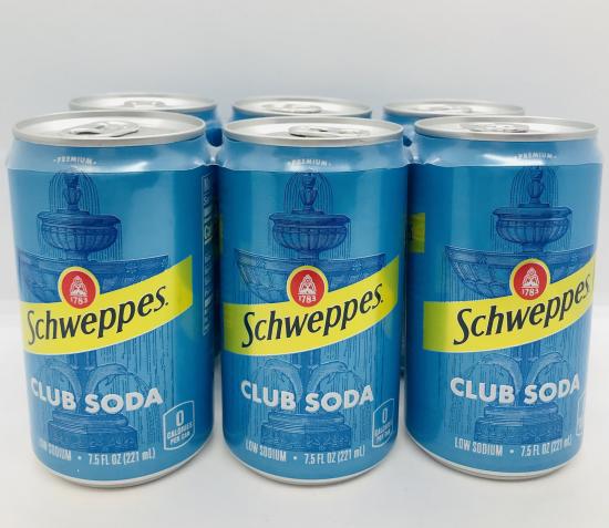 Schweppes club soda 221ml.