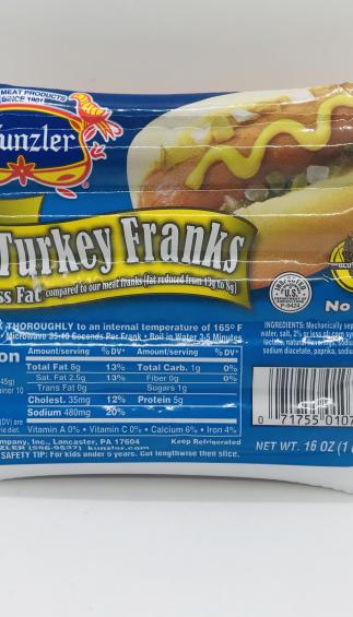 Kunzler 10 Turkey Franks