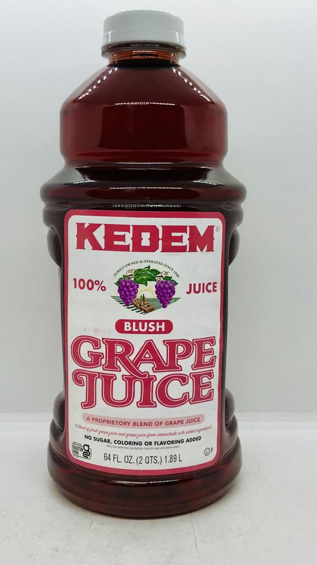 Kedem 100% Pure Kosher Blush Flavored Grape Juice 1.89 L