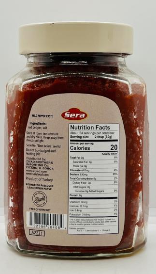 Sera Mild Pepper Paste 720g.