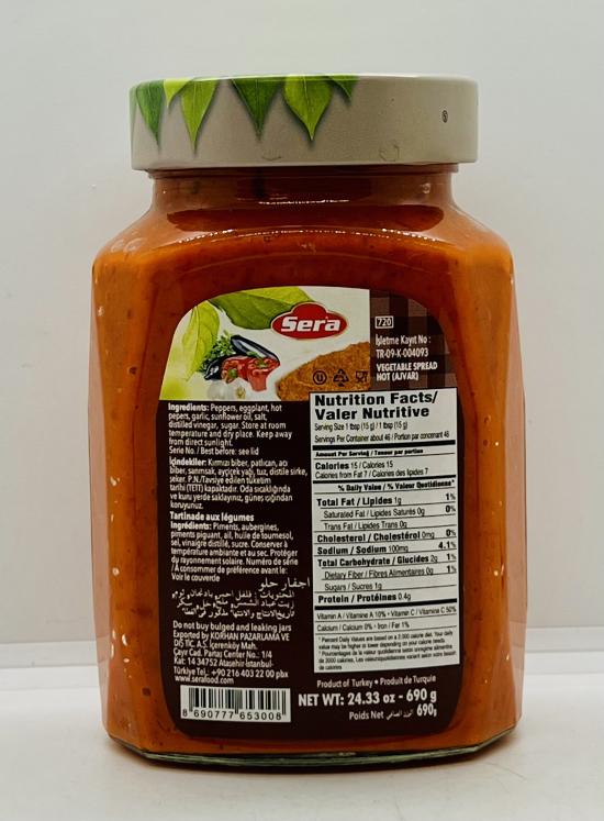 Sera Ajvar Hot 690g.