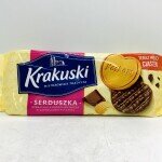 Krakuski Heart Shape Biscuits Covered by Milk Chocolate 171g