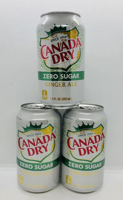 Canada Dry zero sugar  355mL. (12pack in box)