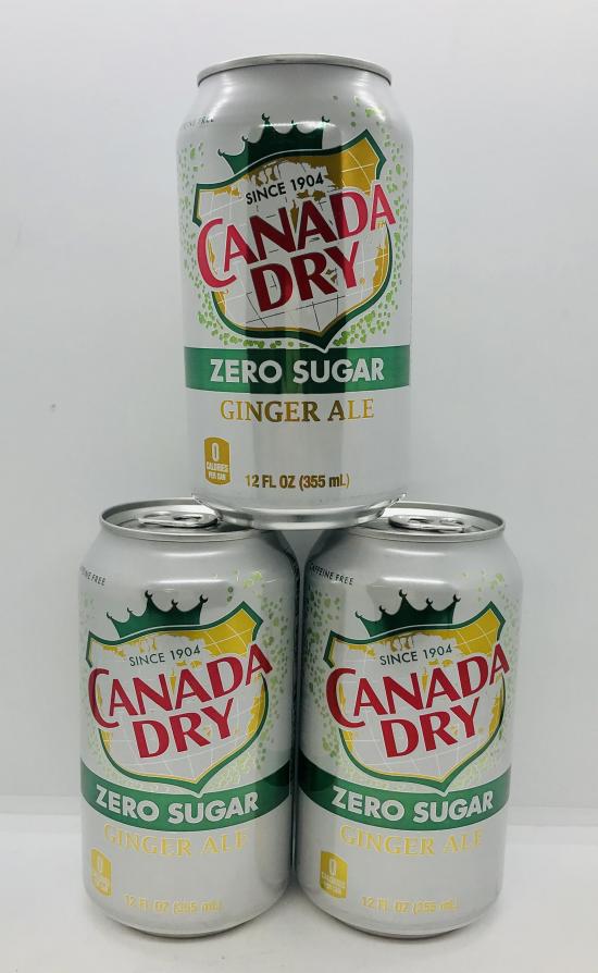 Canada Dry zero sugar  355mL. (12pack in box)