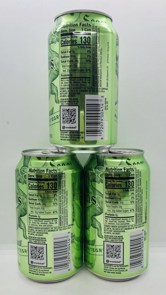 Seagram's Ginger Ale 355mL. (12pack in box)