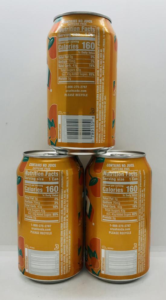 Crush orange 355mL. (12pack in box)