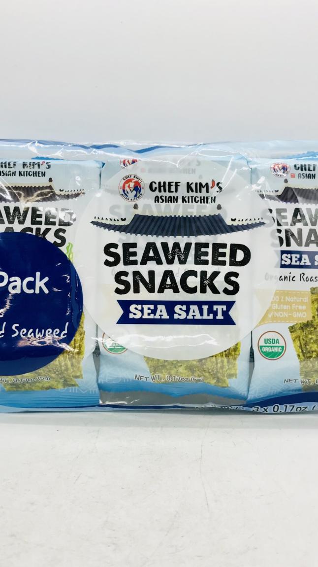 Chef Kim's Seaweed Snack Sea Salt 3 PC15g