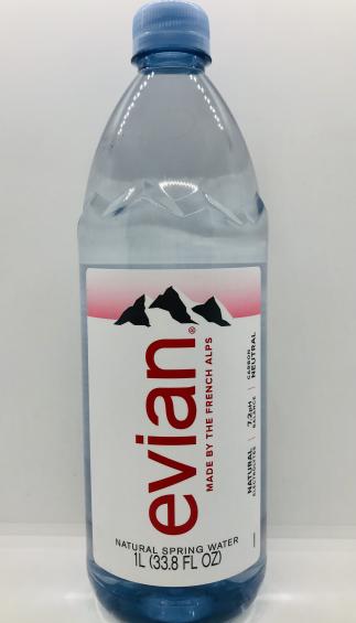 Evian spring water 1L.