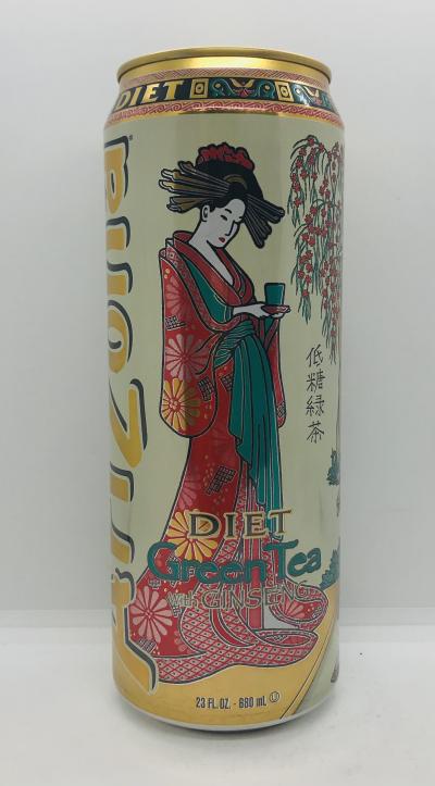 AriZona Diet green tea w. Ginseng  680mL.