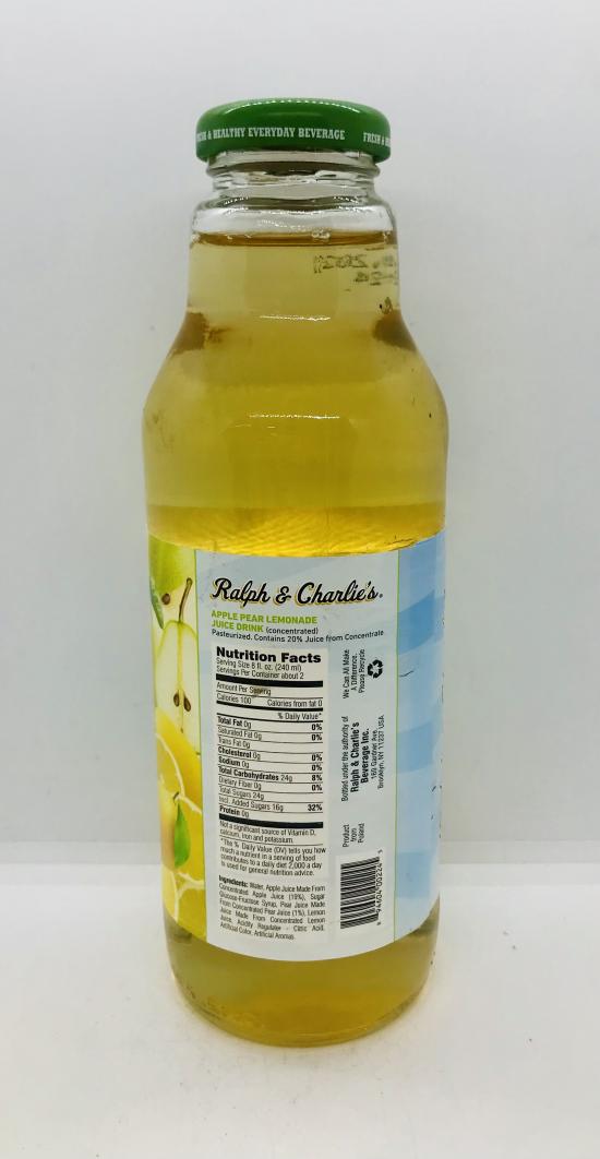 R&C Pear Lemonade 532mL.