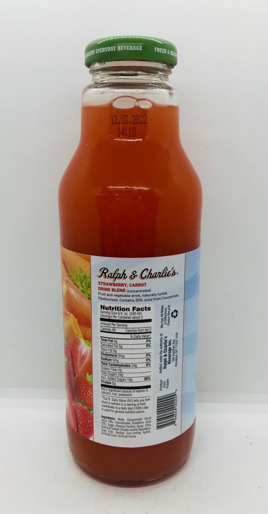 R&C Carrot/strawberry Juice 532mL.