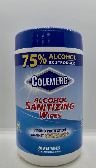 Colemerg Alcohol Sanitizing Wipes 80 wet wipes