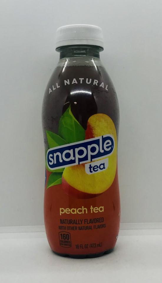 Snapple peach tea 473mL.