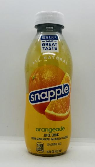 Snapple orangeade juice 473mL.