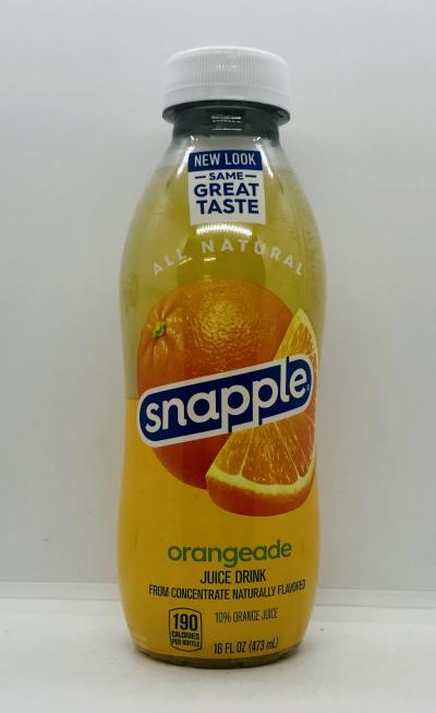 Snapple orangeade juice 473mL.