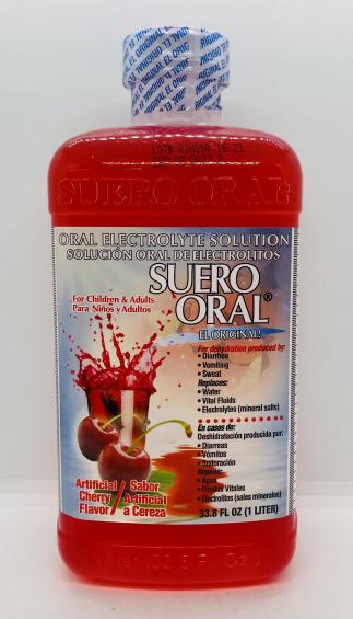 Suero Oral Cherry Flavor 1L.