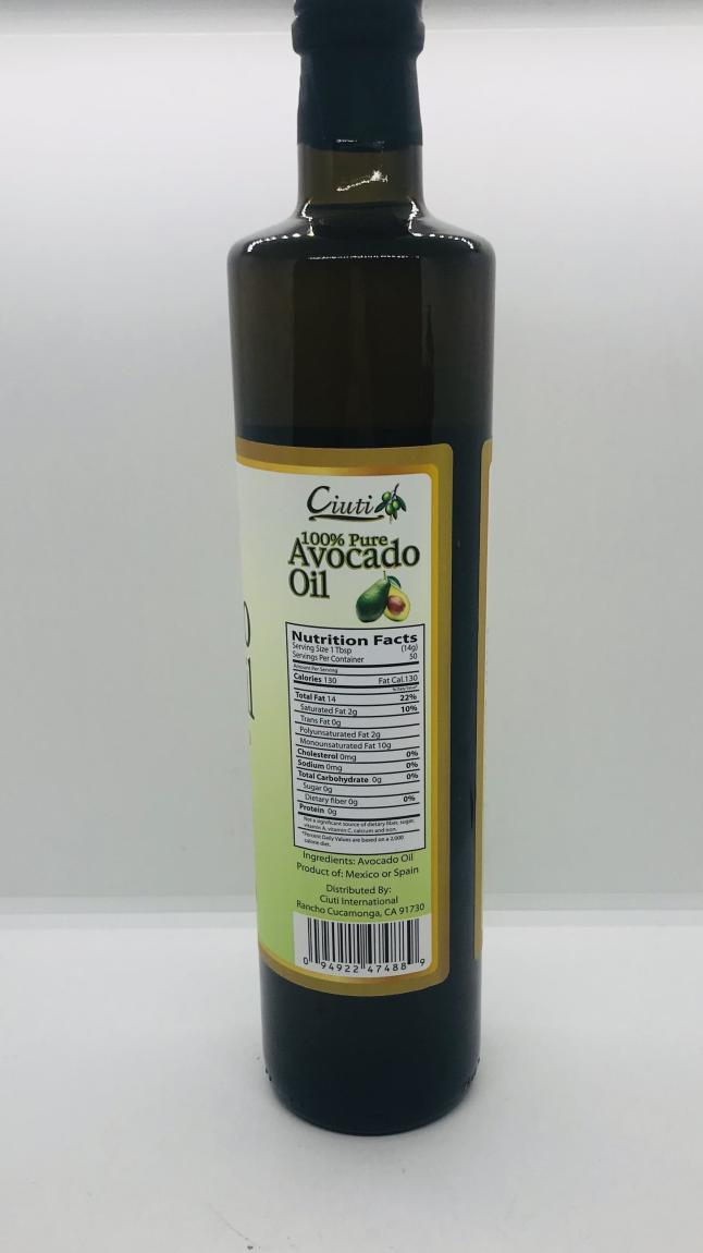 Ciuti Avocado Oil 750Ml