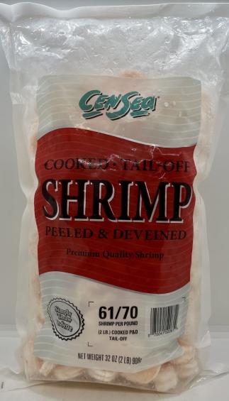 CenSea Cooked Tail-Off Shrimp Peeled & Deveined 908g