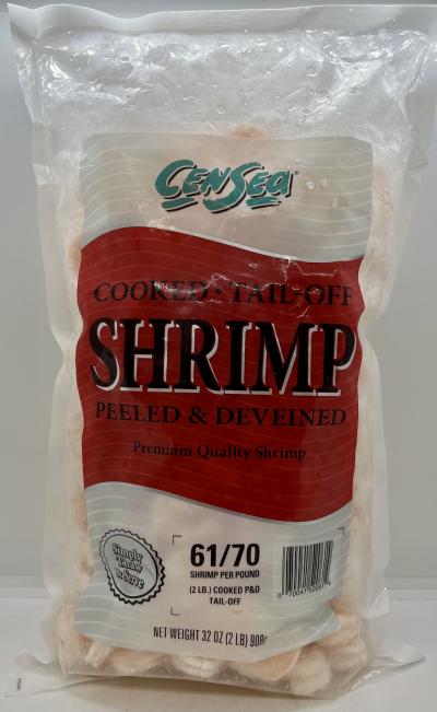 CenSea Cooked Tail-Off Shrimp Peeled & Deveined 908g