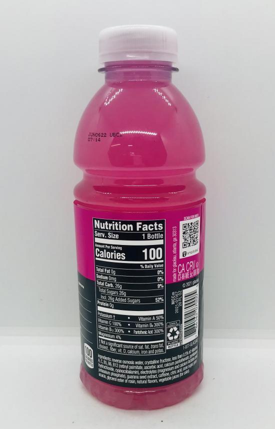 Vitaminwater Kiwi-Strawberry 591mL.