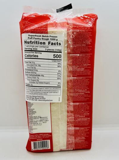 SuperFresh Puff Pastry 1000g.