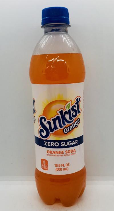 Sunkist Zero Sugar 500mL.