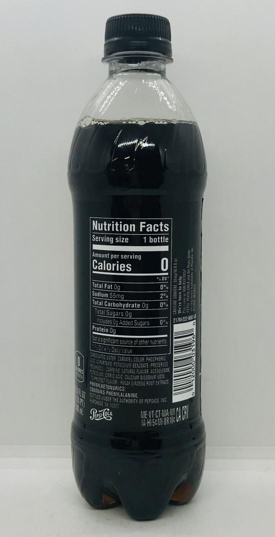 Pepsi Zero 500mL.