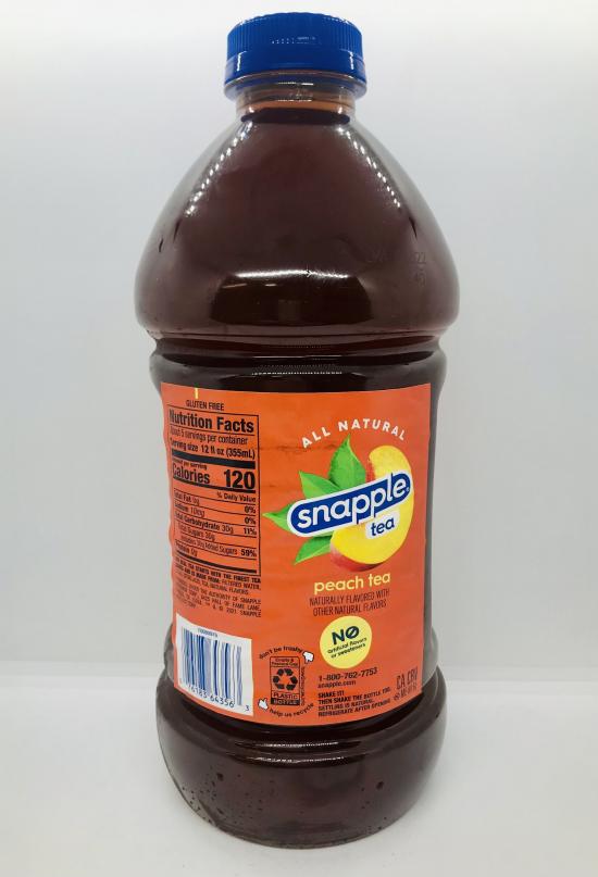 Snapple Peach tea 1.89L.