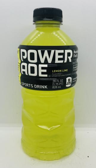 Power Ade Lemon-lime 828mL.