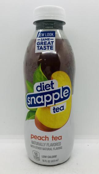 Snapple Diet Peach Tea 473mL.