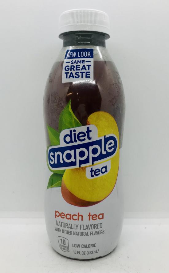 Snapple Diet Peach Tea 473mL.