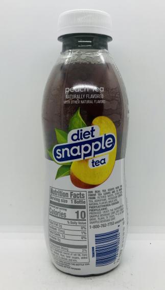 Snapple Diet Peach Tea 473mL.