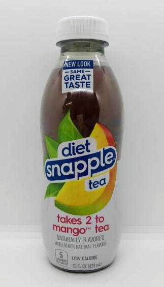 Snapple diet mango tea 473mL.