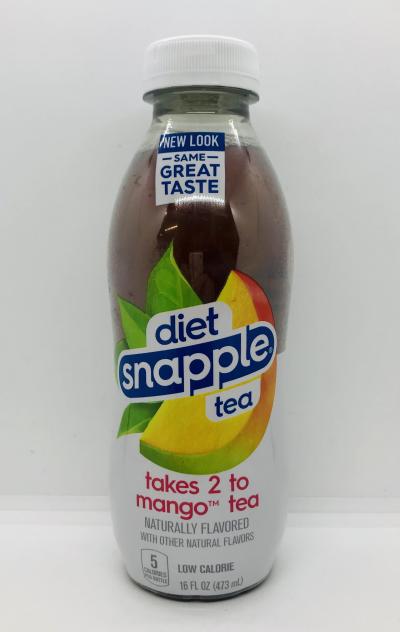 Snapple diet mango tea 473mL.