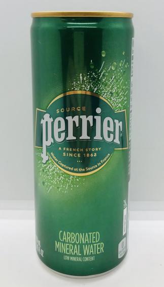 Perrier Carbonated Mineral Water 250mL.