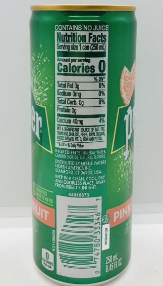 Perrier Pin Grapefruit Mineral Water 250mL.