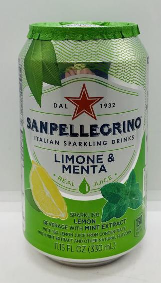 Sanpellegrino Lemon w. Mint Beverage 330mL.